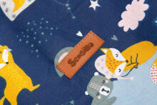 BASKET FOR TOYS MEDIUM - FOXES NAVY