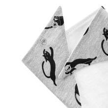 AKUKU CATS Art.A1502 GREY Baby bandana, 100% cotton (1 pc), snap fastener
