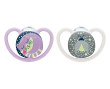 730578 SPACE NIGHT SILICONE SOOTHING TAT 0-6 2PCS/PUD