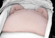 Muslin pushchair pillow – PINK