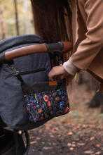 Stroller organizer – pink cranes
