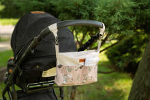 Stroller organizer – pink cranes