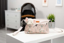Stroller organizer – pink cranes