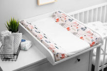 Sensillo Changinh Pad Sheet Foxes Art.167030 Universal soft cover for changing surface 50x70 cm