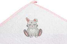 TERRY BATH COVER 100X100 PINK BUNNY