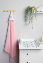 TERRY BATH COVER 100X100 PINK BUNNY