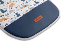 Velvet Pushchair Liner – DINOSAURS BLUE