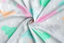BAMBOO DIAPERS SET 30x35 75x75 DROP OF MILK