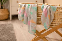 BAMBOO DIAPERS SET 30x35 75x75 DROP OF MILK
