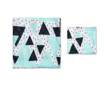 BAMBOO DIAPERS SET 30x35 75x75 GREEN TRIANGLE