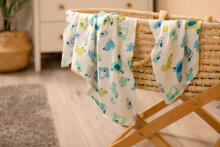 BAMBOO DIAPERS SET 30x35 75x75 BLUE BIRDS