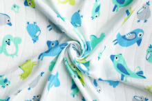 BAMBOO DIAPERS SET 30x35 75x75 BLUE BIRDS