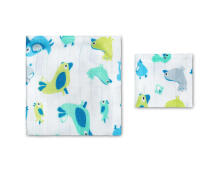 BAMBOO DIAPERS SET 30x35 75x75 BLUE BIRDS