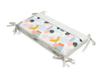 COTTON COT BUMPER ABSTRACTION DOTS GRAY