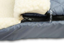 QUILTED WOOL ROMPER BAG GRAPHITE