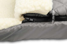 QUILTED WOOL ROMPER BAG GREY