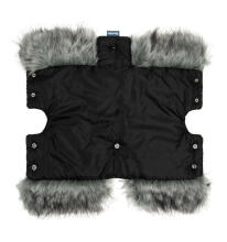 Muff with faux fur BLACK