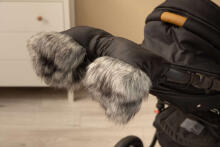 Muff with faux fur BLACK