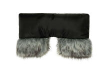 Muff with faux fur BLACK