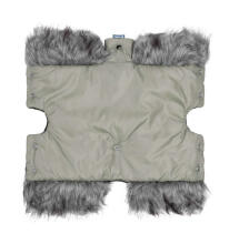 Muff with faux fur GREY