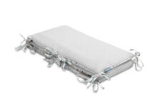 COT BUMPER WAFFLE OWLS LIGHT GRAY