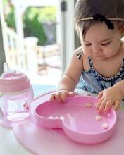 127528 SILICONE PLATE HEART 9m+ GIRL
