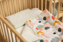 COTTON COT SET ABSTRACTION DOTS GREY