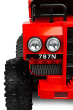 BATTERY VEHICLE TOY TIPPER TRUCK TANK RED