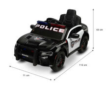 BATTERY RIDE-ON VEHICLE DODGE CHARGER POLICE BLACK