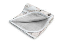 MUSLIN BLANKET PEONY / ASH 80x100cm