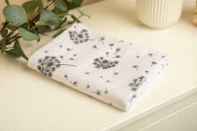 MUSLIN BLANKET DANDELIONS / ASH 80x100cm