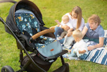 Waffle pushchair liner – boho dusty rose