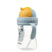 Akuku Bottle with handles Art.A0203 Bottle cup with foldable straw and ergonomic handles, 300 ml
