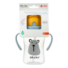 Akuku Bottle with handles Art.A0203 Bottle cup with foldable straw and ergonomic handles, 300 ml