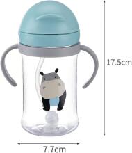 Akuku Bottle with handles Art.A0203 Bottle cup with foldable straw and ergonomic handles, 300 ml