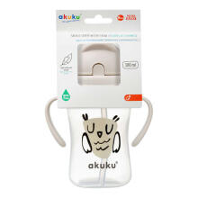 Akuku Bottle with handles Art.A0204 Bottle cup with foldable straw and ergonomic handles, 300 ml