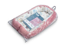 BABY NEST MINKY 70x30 RETRO PINK LEAVES