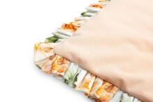 VELVET TROLLEY SET WITH FLOUNCE PEONY PEACH