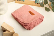 MUSLIN BLANKET RETRO PINK 75x100