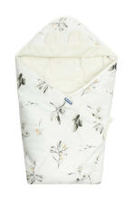 VELVET CARRY-COT SWADDLE BLANKET XL OLIVE CREAMY