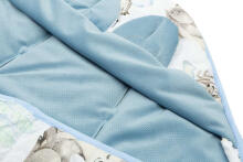 VELVET CARRY-COT SWADDLE BLANKET XL STROLL BLUE