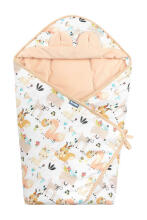 VELVET CARRY-COT SWADDLE BLANKET XL PICNIC PEACH