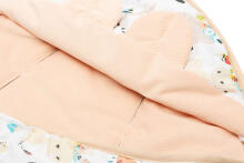 VELVET CARRY-COT SWADDLE BLANKET XL PICNIC PEACH
