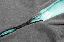 CAR SEAT PONCHO GREY MELANGE / TURQUOISE