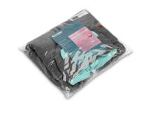 CAR SEAT PONCHO GREY MELANGE / TURQUOISE