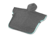 CAR SEAT PONCHO GREY MELANGE / TURQUOISE