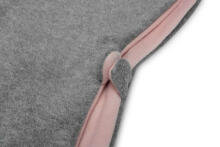 CAR SEAT PONCHO GREY MELANGE / PINK
