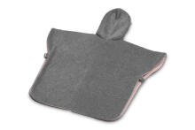 CAR SEAT PONCHO GREY MELANGE / PINK