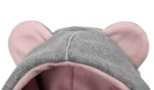 CAR SEAT PONCHO GREY MELANGE / PINK