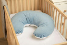 PILLOW FOR FEEDING VELVET STROLL BLUE